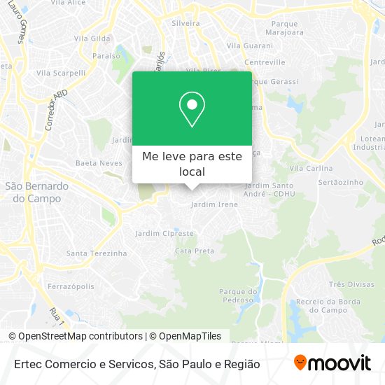 Ertec Comercio e Servicos mapa
