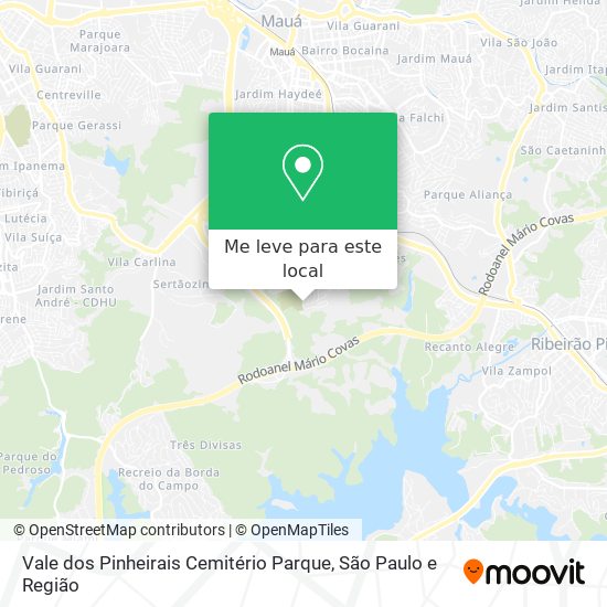 Vale dos Pinheirais Cemitério Parque mapa