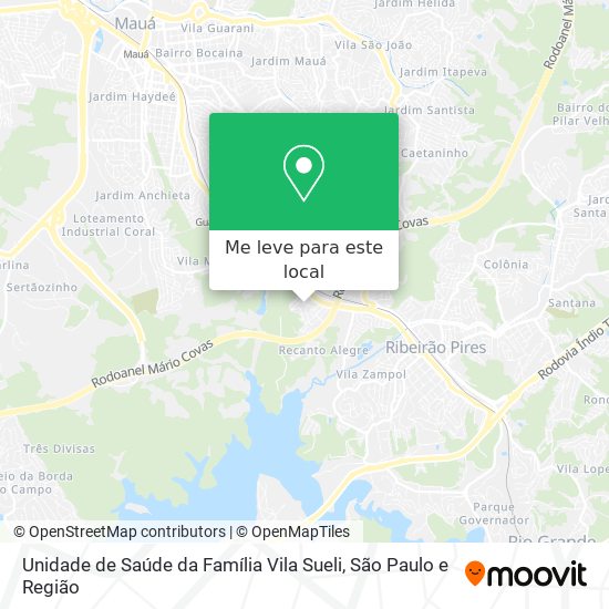 Unidade de Saúde da Família Vila Sueli mapa