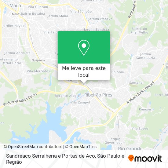 Sandreaco Serralheria e Portas de Aco mapa
