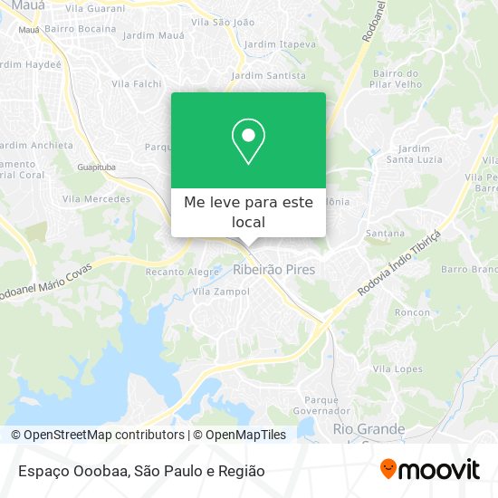 Espaço Ooobaa mapa