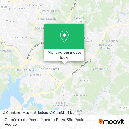 Comércio de Pneus Ribeirão Pires mapa