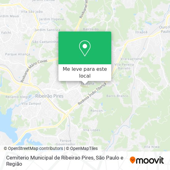 Cemiterio Municipal de Ribeirao Pires mapa