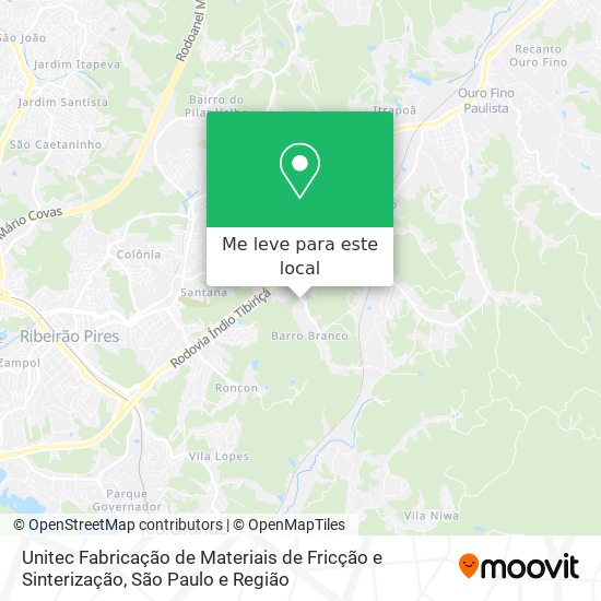 Unitec Fabricação de Materiais de Fricção e Sinterização mapa