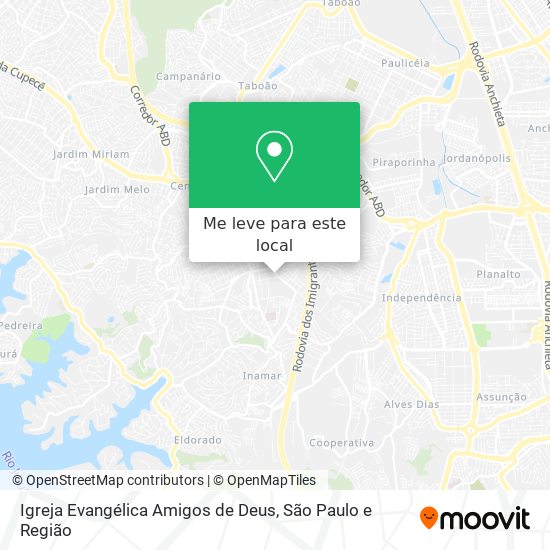 Igreja Evangélica Amigos de Deus mapa