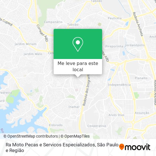 Ra Moto Pecas e Servicos Especializados mapa