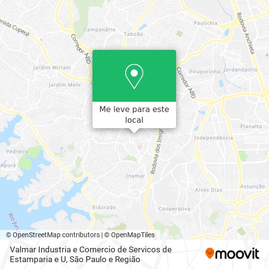 Valmar Industria e Comercio de Servicos de Estamparia e U mapa