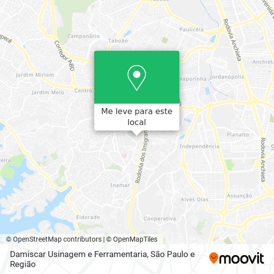 Damiscar Usinagem e Ferramentaria mapa