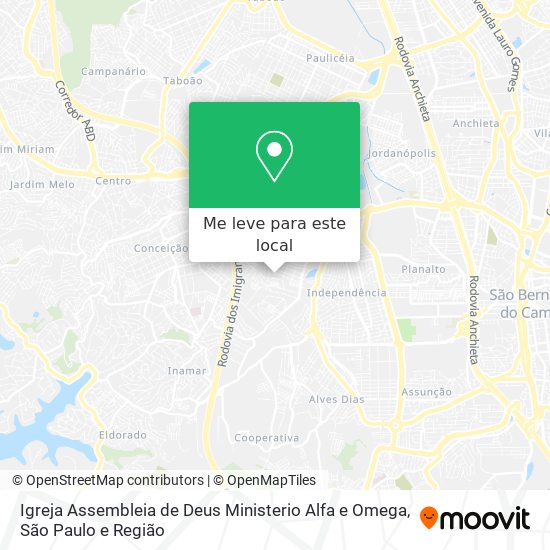 Igreja Assembleia de Deus Ministerio Alfa e Omega mapa
