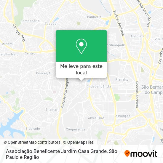 Associação Beneficente Jardim Casa Grande mapa