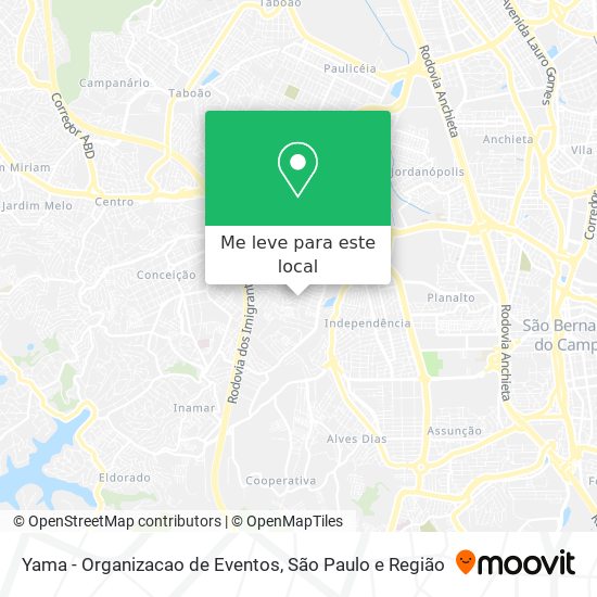 Yama - Organizacao de Eventos mapa