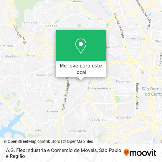 A.G. Flex Industria e Comercio de Moveis mapa