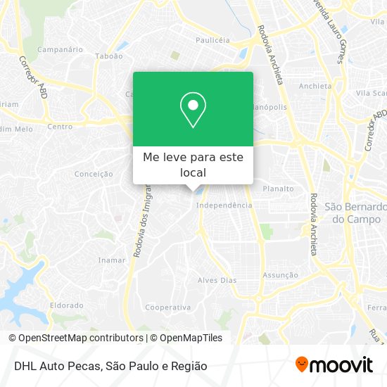 DHL Auto Pecas mapa