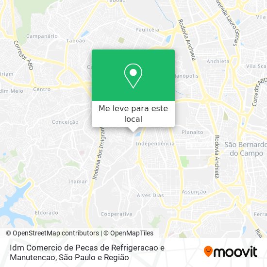 Idm Comercio de Pecas de Refrigeracao e Manutencao mapa