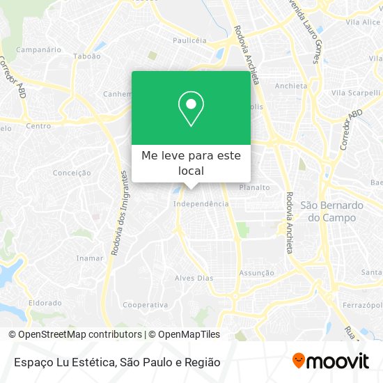 Espaço Lu Estética mapa
