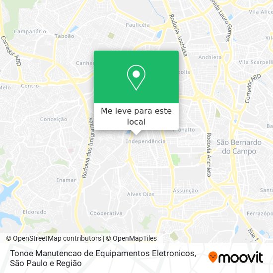 Tonoe Manutencao de Equipamentos Eletronicos mapa