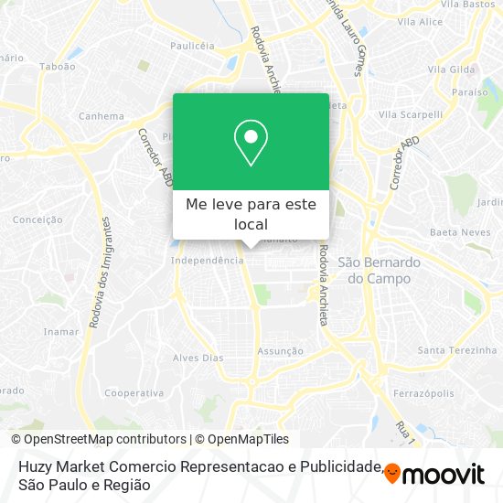 Huzy Market Comercio Representacao e Publicidade mapa