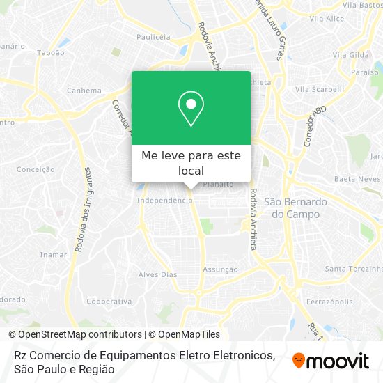 Rz Comercio de Equipamentos Eletro Eletronicos mapa