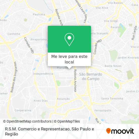 R.S.M. Comercio e Representacao mapa