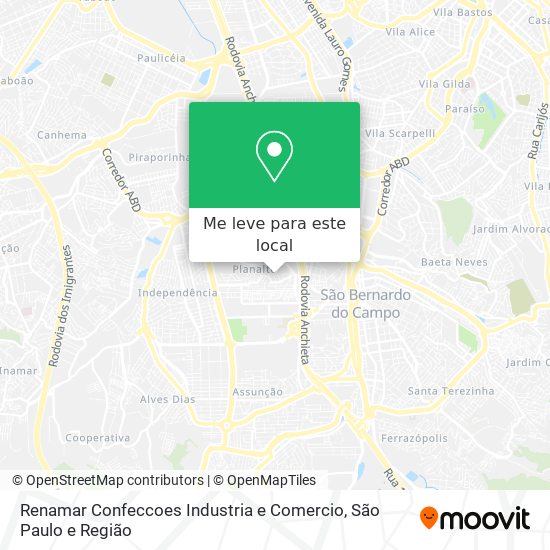 Renamar Confeccoes Industria e Comercio mapa