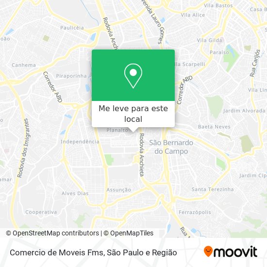 Comercio de Moveis Fms mapa
