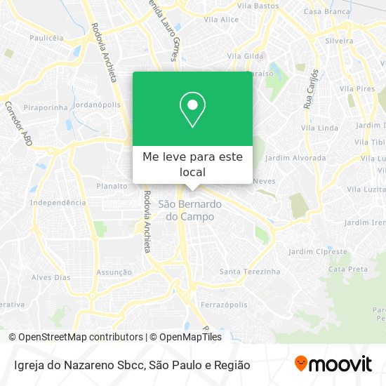 Igreja do Nazareno Sbcc mapa