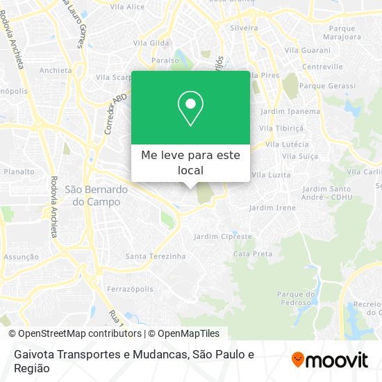 Gaivota Transportes e Mudancas mapa