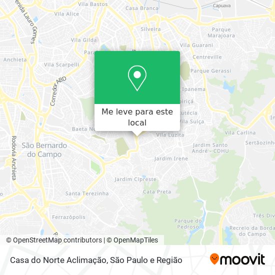 Casa do Norte Aclimação mapa