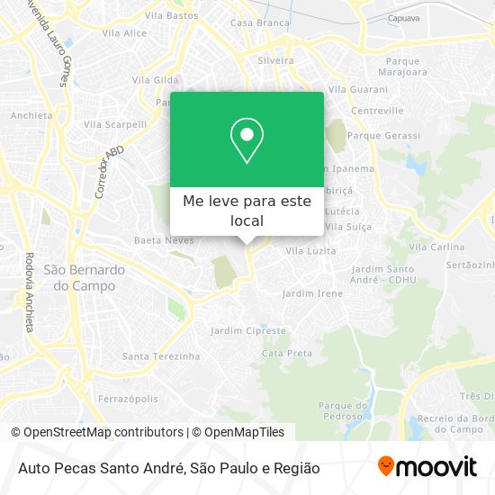 Auto Pecas Santo André mapa