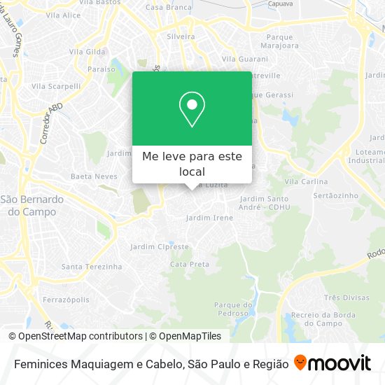 Feminices Maquiagem e Cabelo mapa