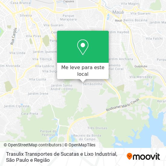 Trasulix Transportes de Sucatas e Lixo Industrial mapa