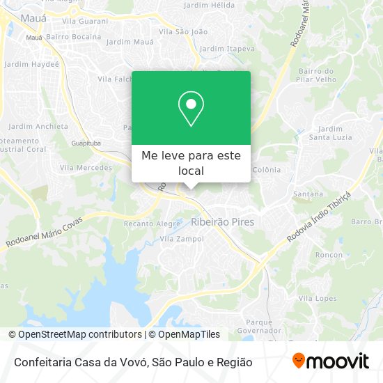 Confeitaria Casa da Vovó mapa