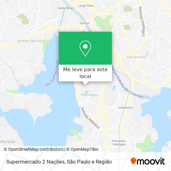 Supermercado 2 Nações mapa