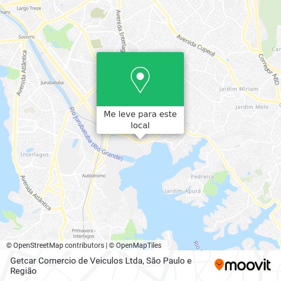 Getcar Comercio de Veiculos Ltda mapa