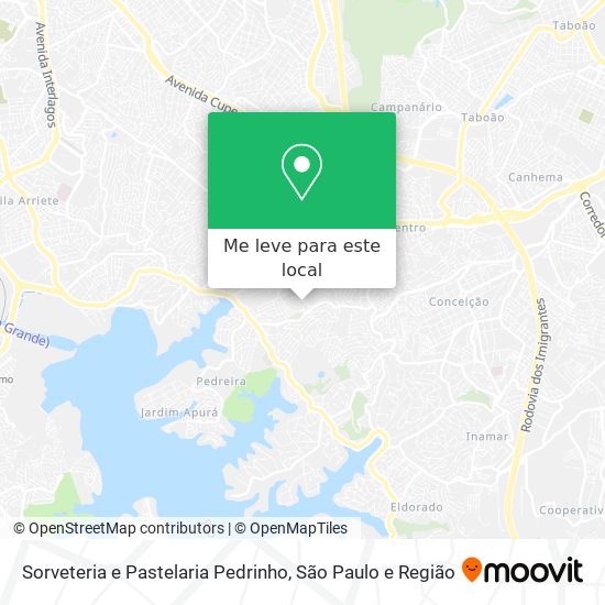 Sorveteria e Pastelaria Pedrinho mapa