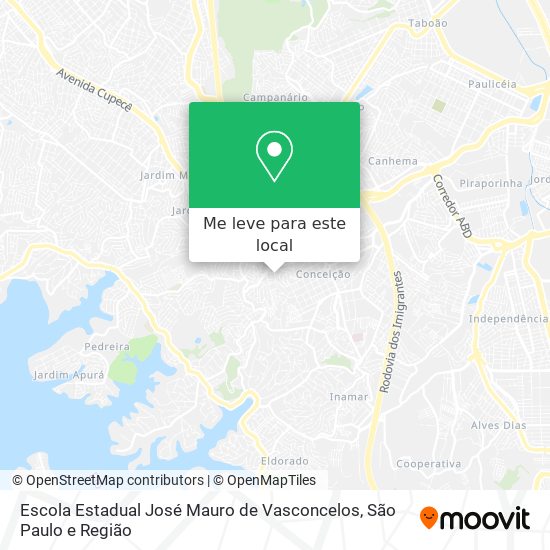 Escola Estadual José Mauro de Vasconcelos mapa