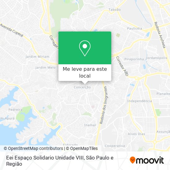 Eei Espaço Solidario Unidade VIII mapa