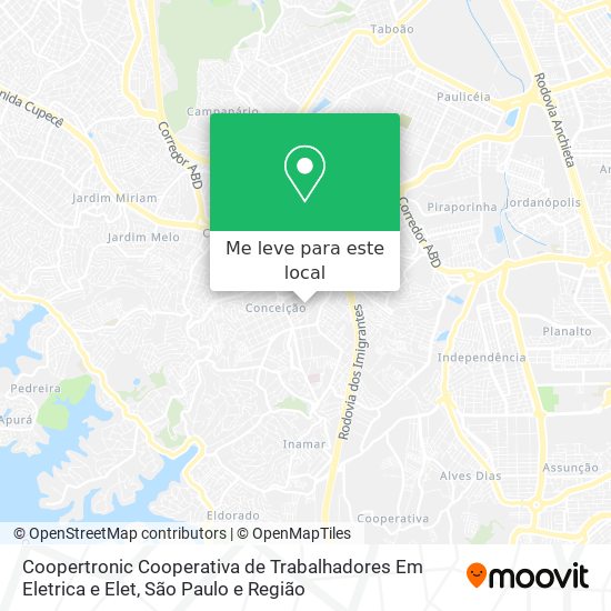 Coopertronic Cooperativa de Trabalhadores Em Eletrica e Elet mapa