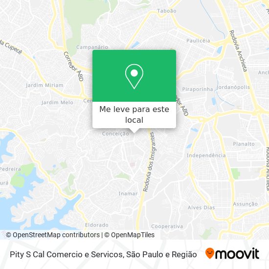 Pity S Cal Comercio e Servicos mapa