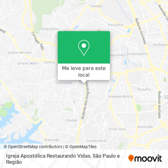 Igreja Apostólica Restaurando Vidas mapa