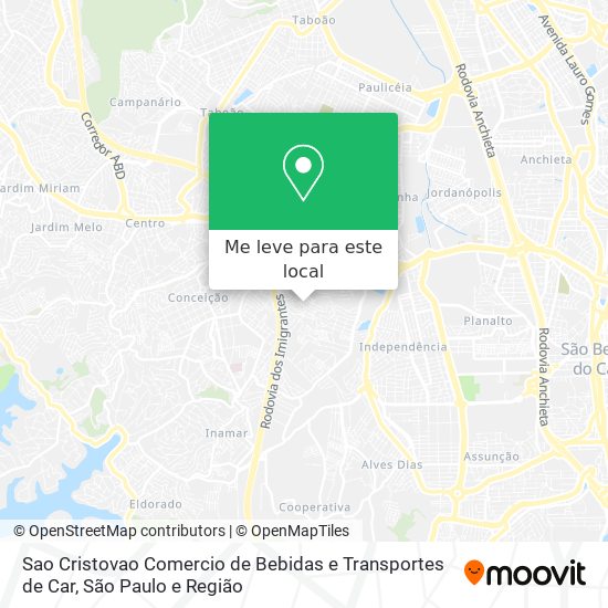 Sao Cristovao Comercio de Bebidas e Transportes de Car mapa