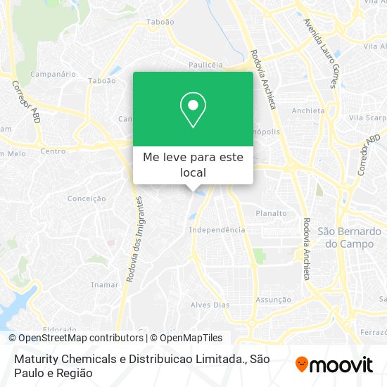 Maturity Chemicals e Distribuicao Limitada. mapa