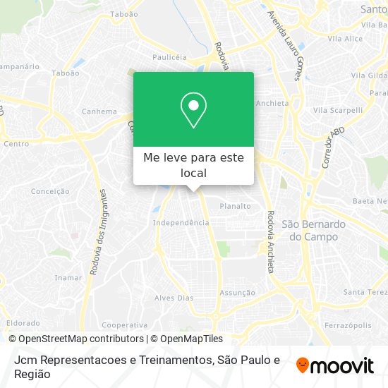 Jcm Representacoes e Treinamentos mapa