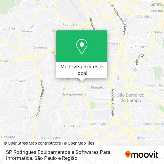 SP Rodrigues Equipamentos e Softwares Para Informatica mapa