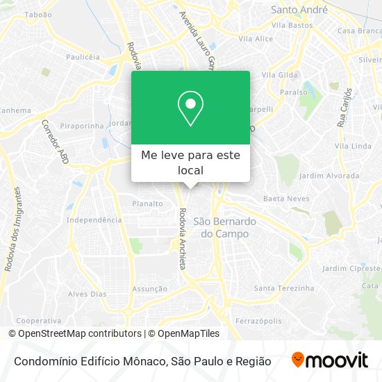 Condomínio Edifício Mônaco mapa