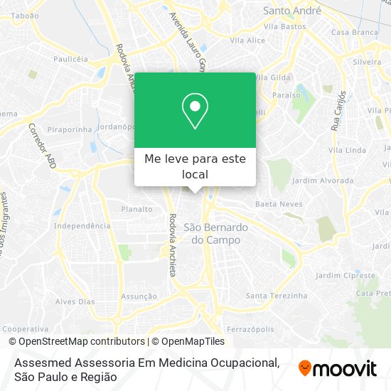 Assesmed Assessoria Em Medicina Ocupacional mapa