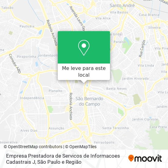 Empresa Prestadora de Servicos de Informacoes Cadastrais J mapa