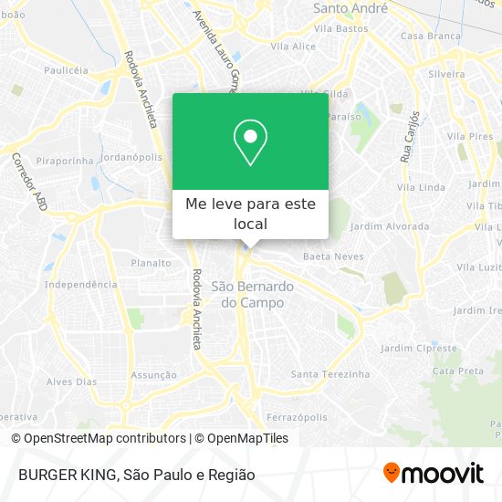 BURGER KING mapa