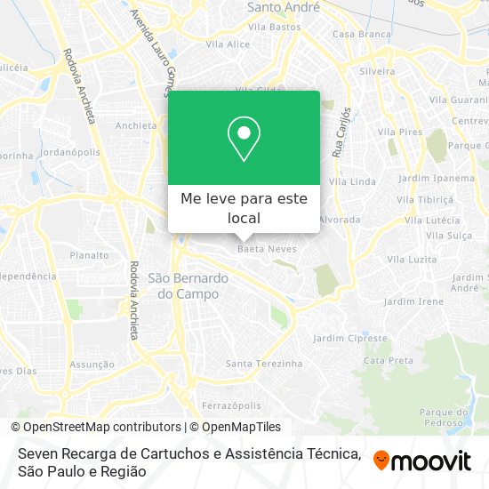 Seven Recarga de Cartuchos e Assistência Técnica mapa