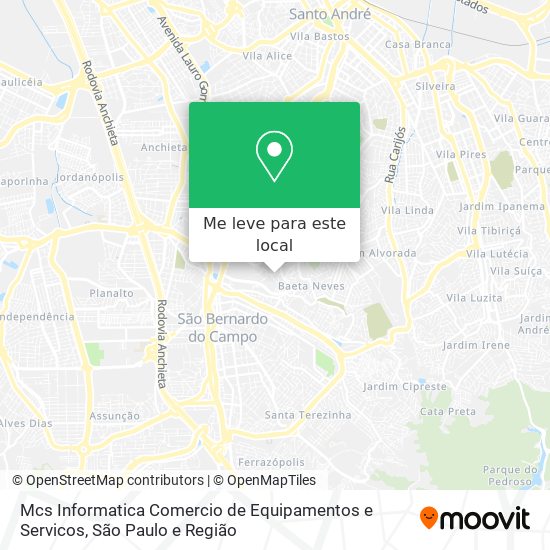 Mcs Informatica Comercio de Equipamentos e Servicos mapa